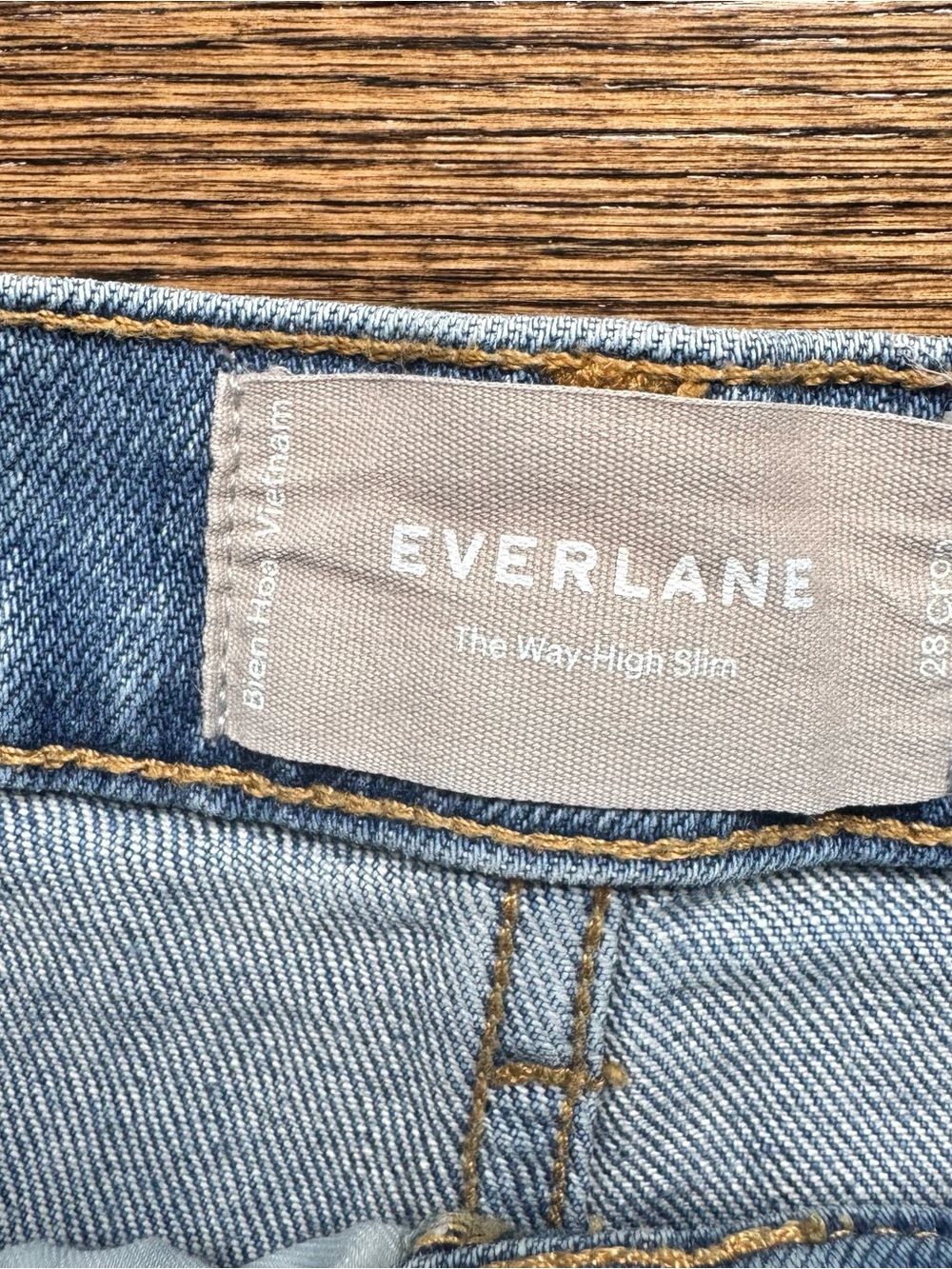 Everlane The Way High Slim Womens Crop Denim Jeans Light Blue Size 28 - Picture 4 of 11